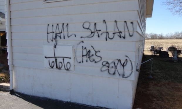 Graffiti on Missouri Church: ‘Hail Satan, He is Sexy!’